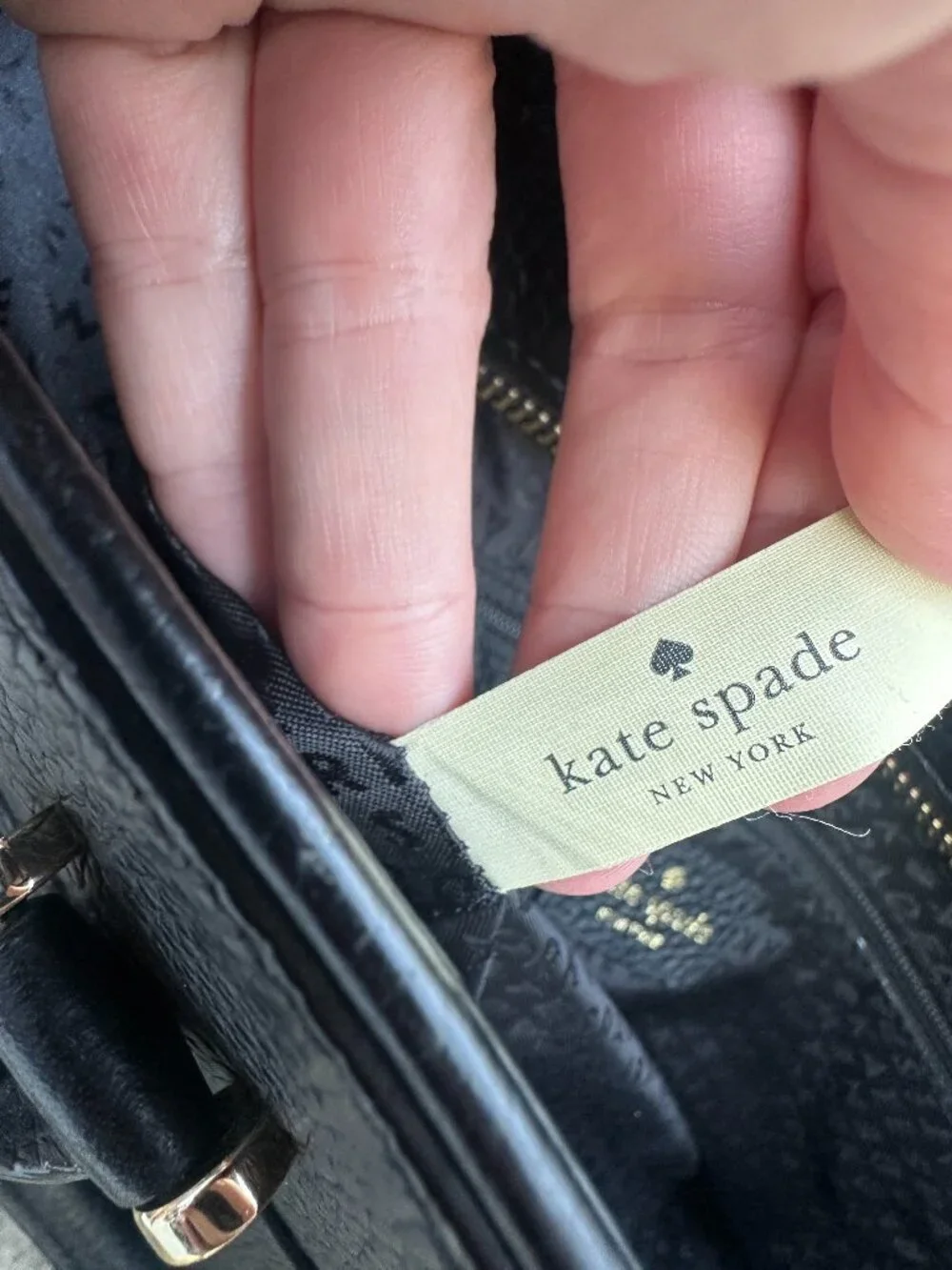 Kate Spade Chester Street Allyn Satchel Pebble Leather Black Purse Bag Crossbody